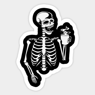 Skeleton coffee Sticker